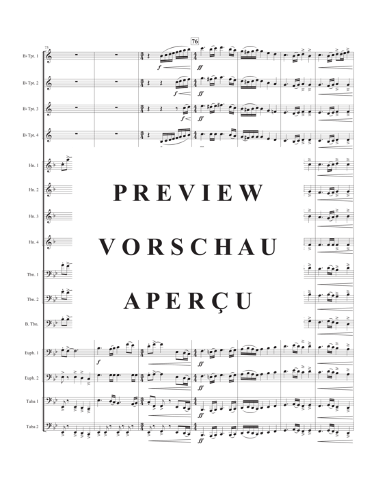 Product gallery: Page 17 of 21 Pomp! , , (Brass Ensemble 4x trumpet, 4x horn, 3x trombones, 2x euphonium + 2x tuba)