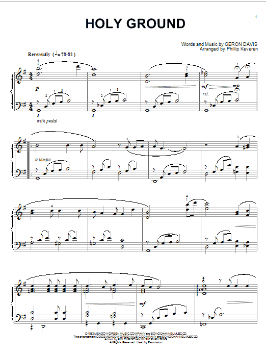 Produktbild zu: Holy Ground (arr. Phillip Keveren)