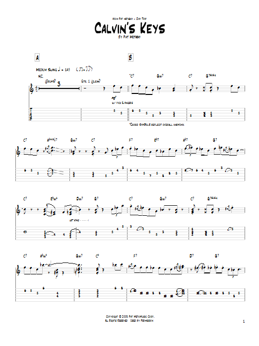 Product gallery: Page 1 of 1 Calvin's Keys, Pat Metheny