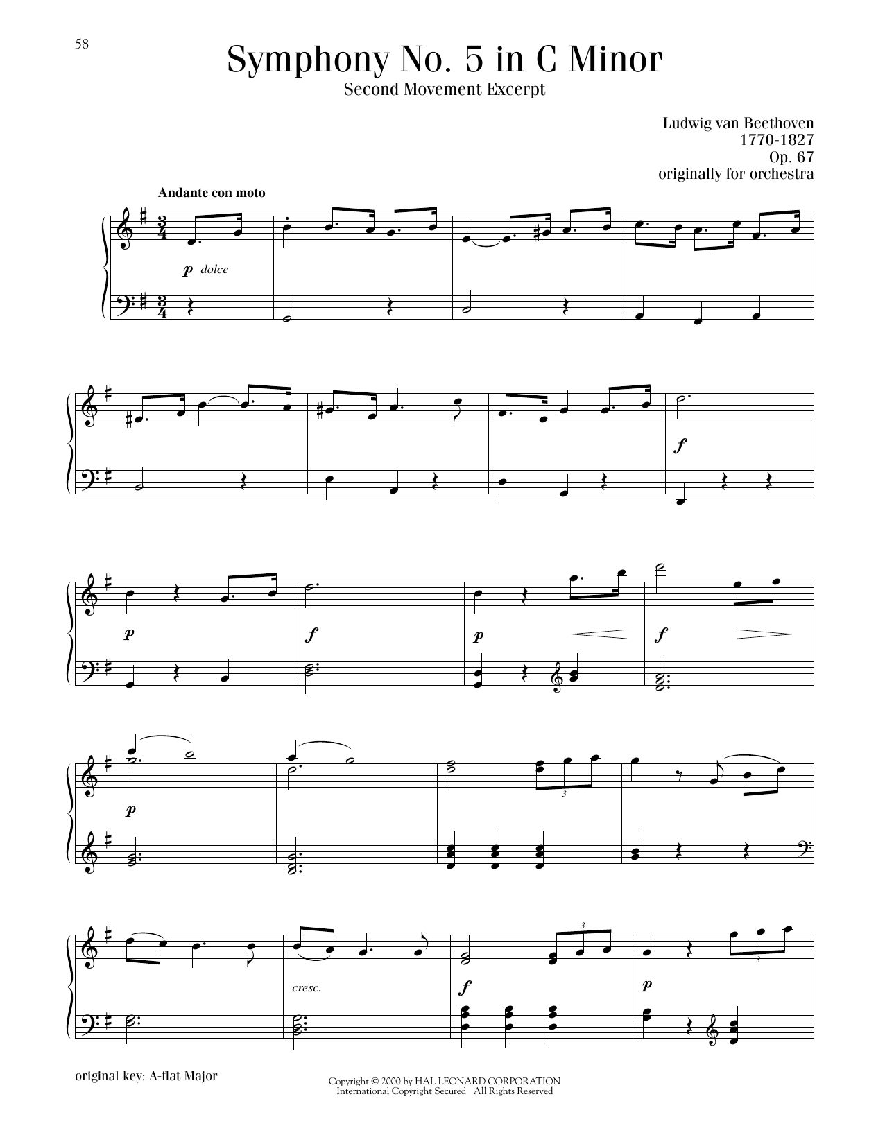Produktbild zu: Symphony No. 5, Second Movement Excerpt
