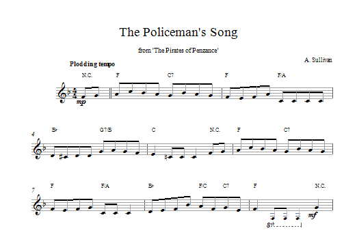 Product picture to: Policeman's Song From The Pirates Of Penzance