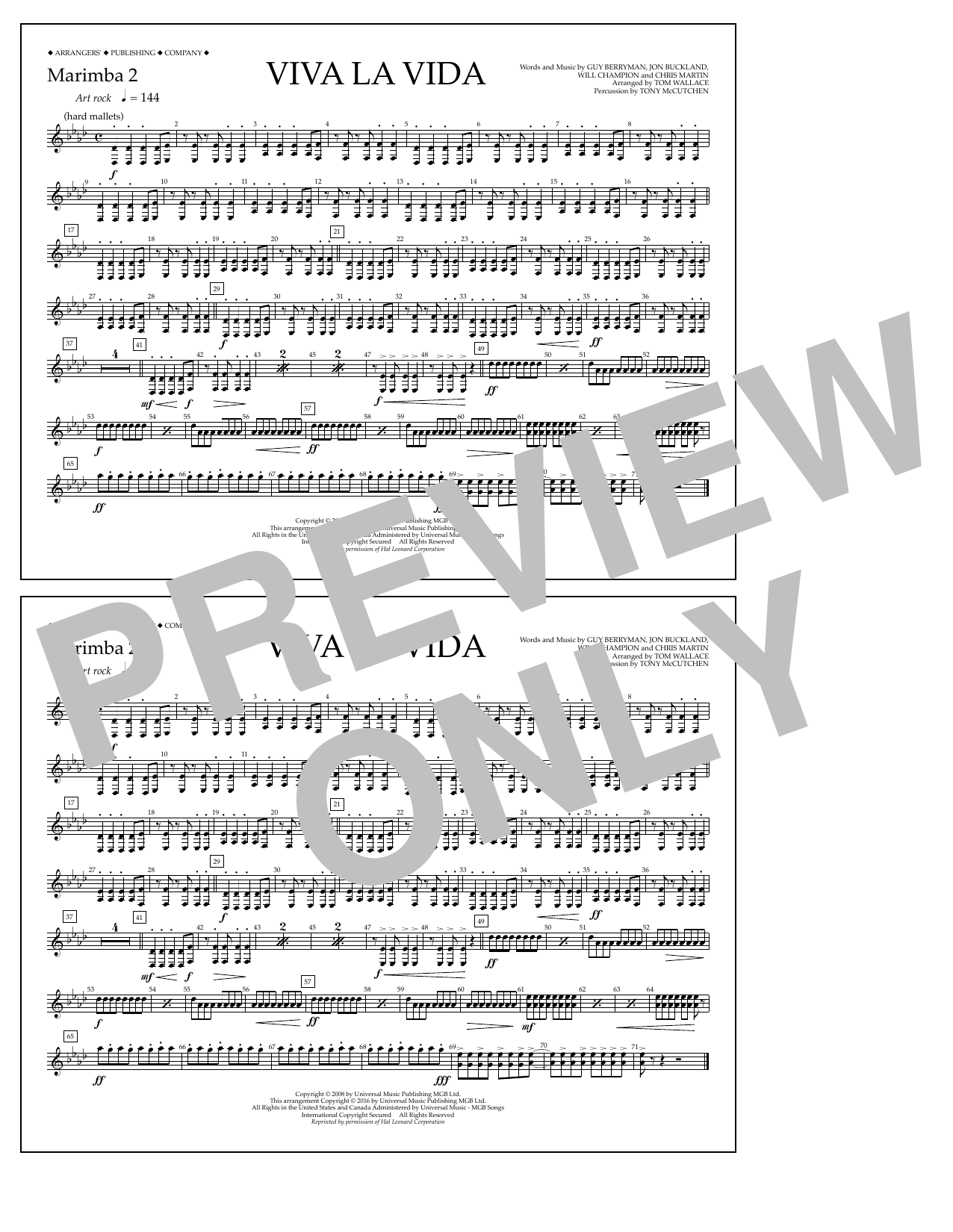 Produktbild zu: Viva La Vida - Marimba 2