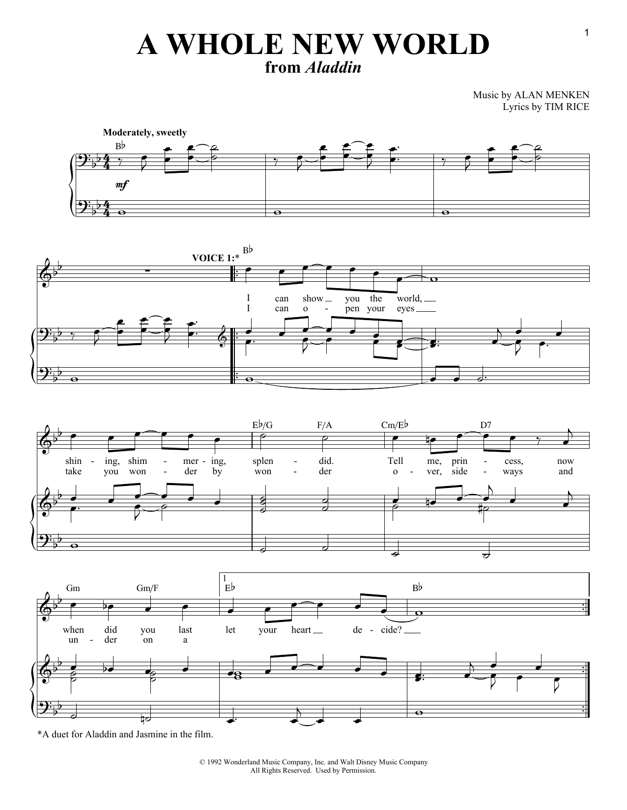 Produktbild zu: A Whole New World (from Aladdin)