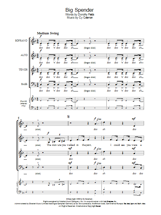 Produktbild zu: Big Spender (from Sweet Charity)