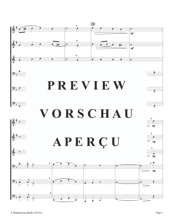 Produktgalerie: Seite 5 von 11 A Thanksgiving Medley, , BlechblÀser Sextett