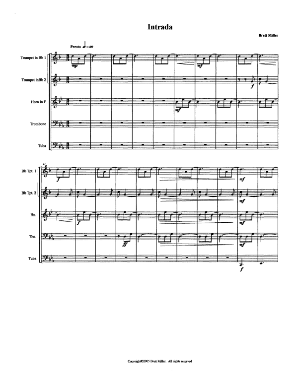 Produktgalerie: Seite 1 von 11 Intrada, , Blechbläserquintett