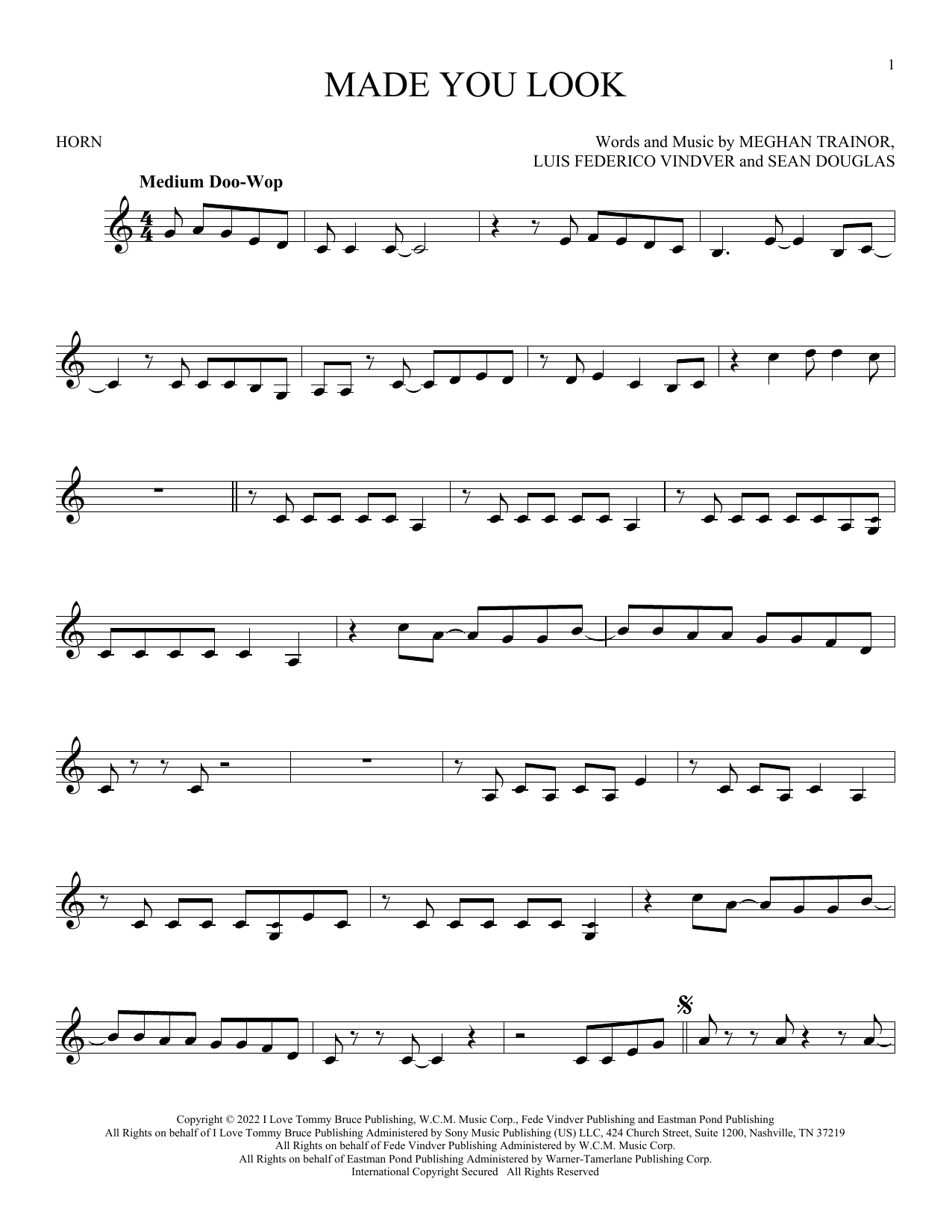 Produktgalerie: Seite 1 von 1 Made You Look, Meghan Trainor, Horn