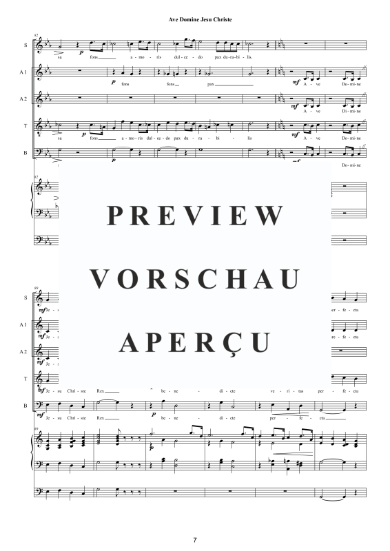 Produktgalerie: Seite 8 von 11 Ave Domine Jesu Christe, , Gemischter Chor SAATB und Orgel