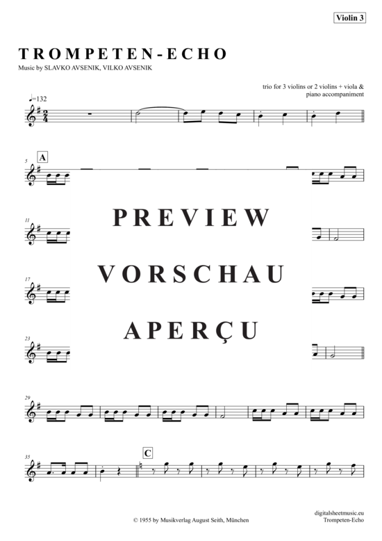 gallery: Trompeten Echo , Avsenik , Slavko, (Violinen Trio + Klavier)