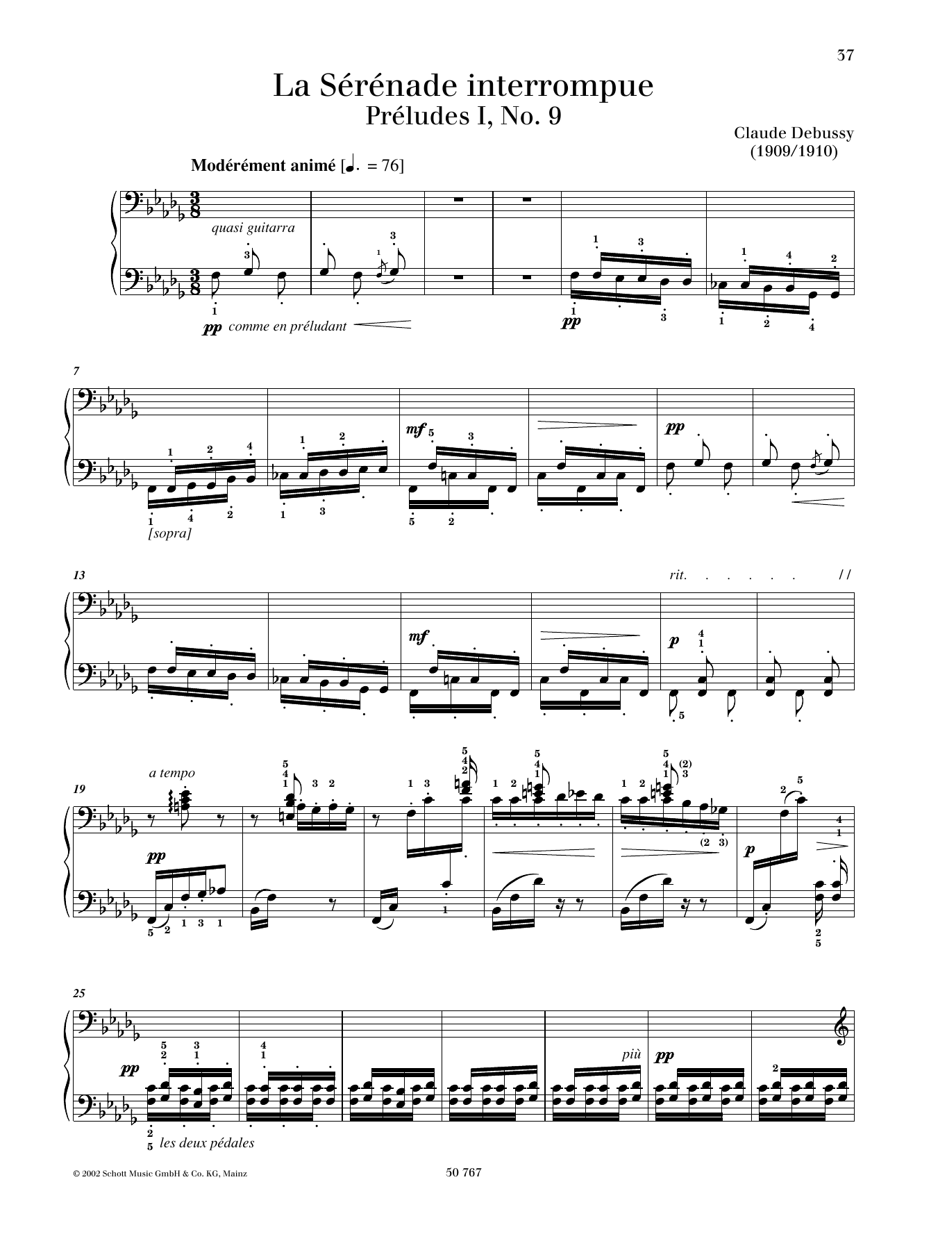 Product gallery: Page 1 of 1 La Serenade Interrompue, Claude Debussy