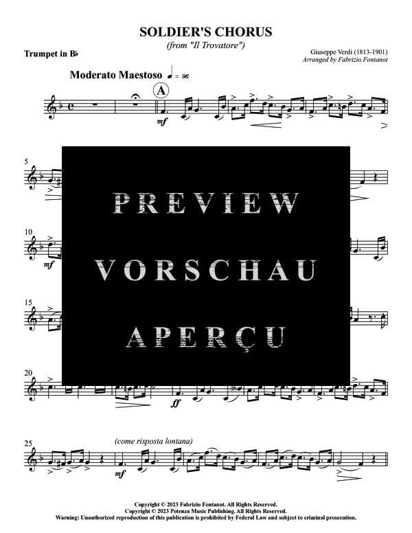 Produktgalerie: Seite 11 von 11 Soldier´s Chorus, , (Trompete in B und Klavier)