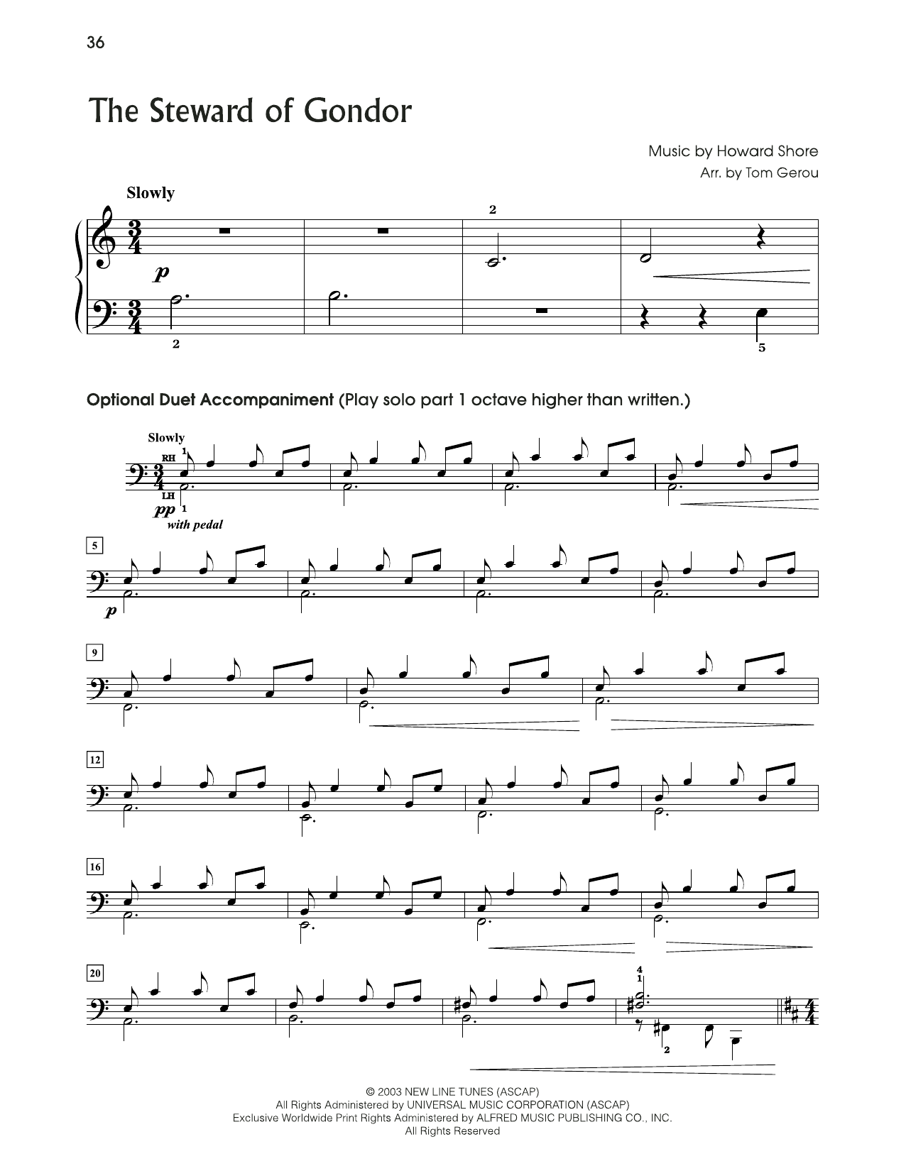 Produktbild zu: The Steward of Gondor (from The Lord Of The Rings) (arr. Tom Gerou)
