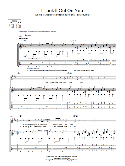 Product gallery: Page 1 of 1 I Took It Out On You, Newton Faulkner