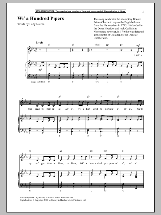Product gallery: Page 1 of 1 Wi A Hundred Pipers, Anonymous
