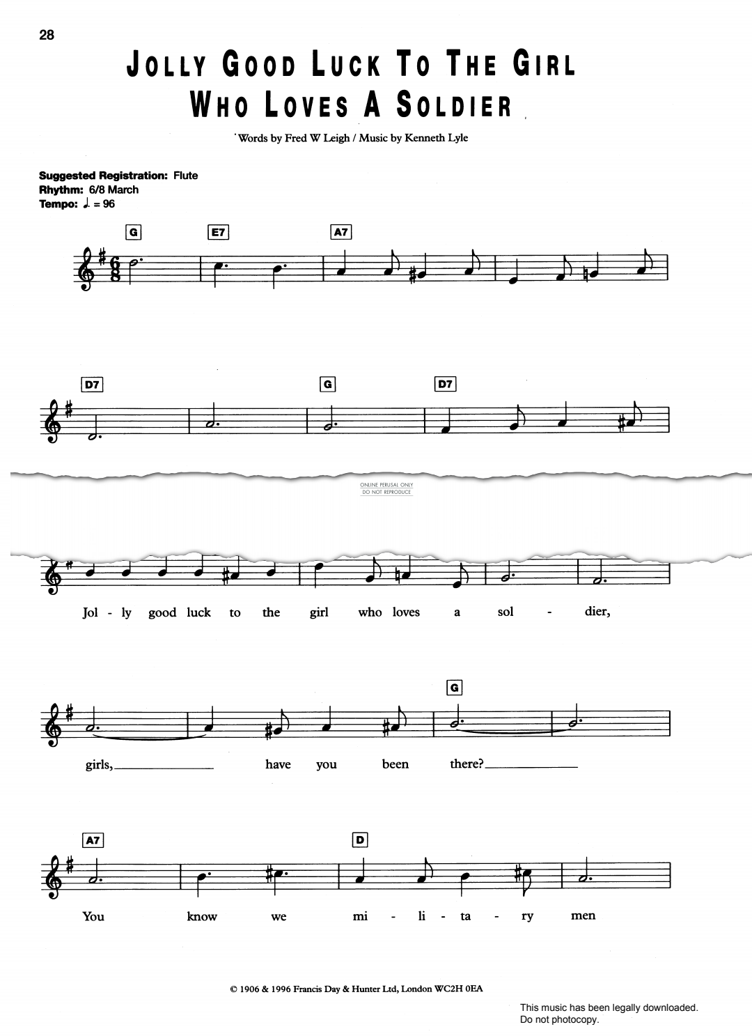 Product gallery: Page 1 of 1 Jolly Good Luck To The Girl Who Loves A Soldier, Kenneth Lyle