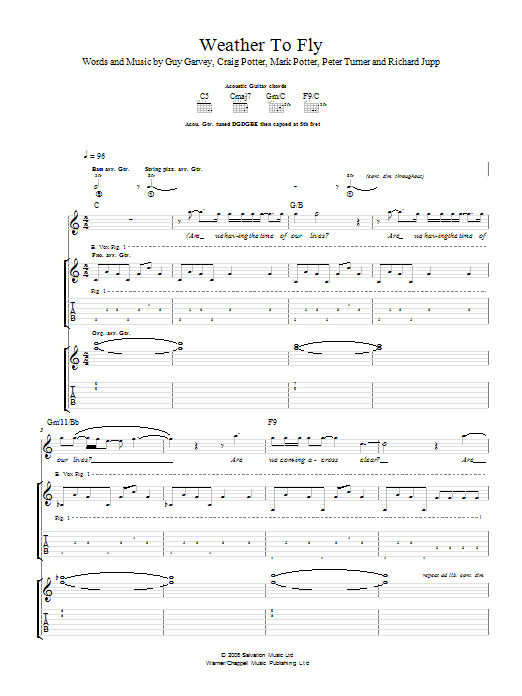 Produktgalerie: Seite 1 von 1 Weather To Fly, Elbow, Gitarre