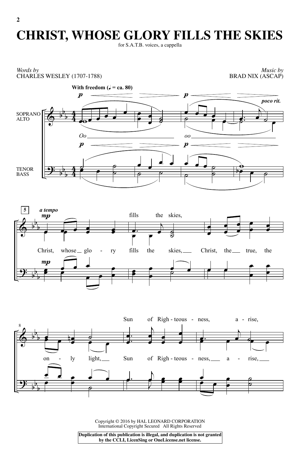 Produktbild zu: Christ, Whose Glory Fills The Skies