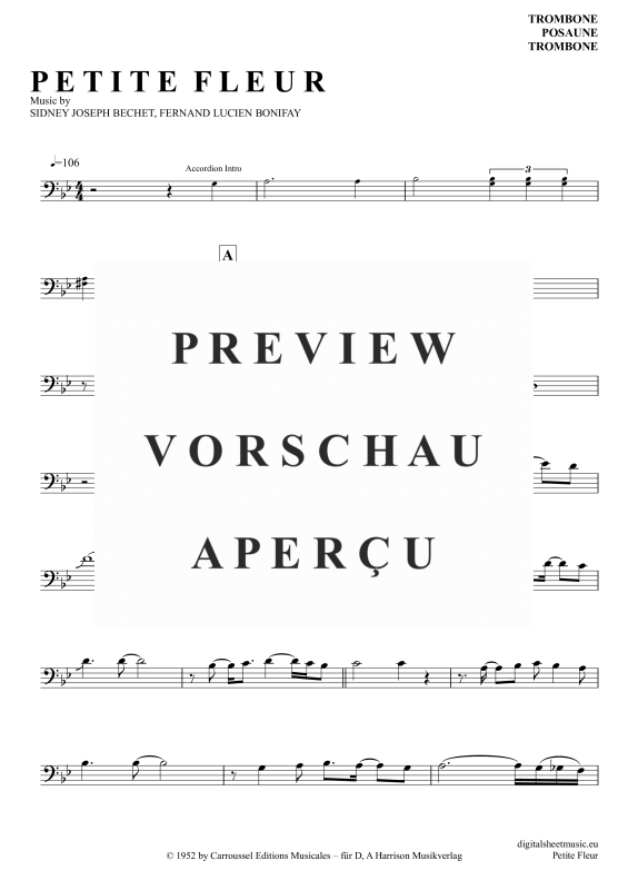 Product gallery: Page 2 of 4 Petite Fleur, Tex, Pete, (Posaune / Bariton)