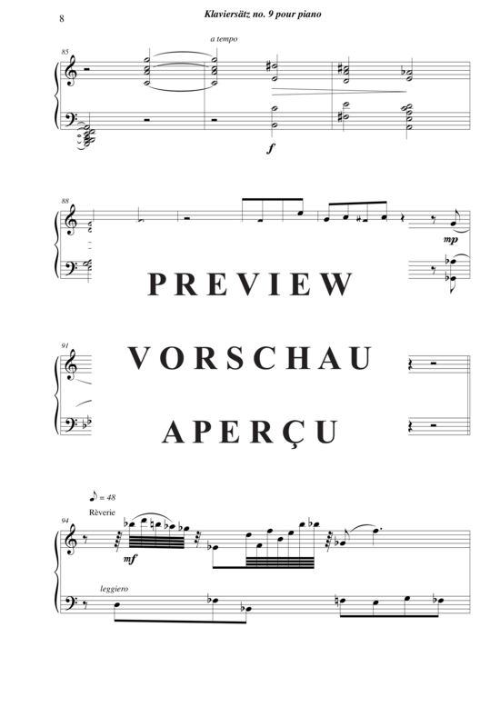 Product gallery: Page 9 of 12 Klaviersätz no. 9 , , Piano Solo