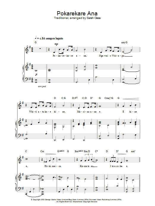 Produktgalerie: Seite 1 von 1 Pokarekare Ana, Hayley Westenra, Gesang, Gitarre, Klavier