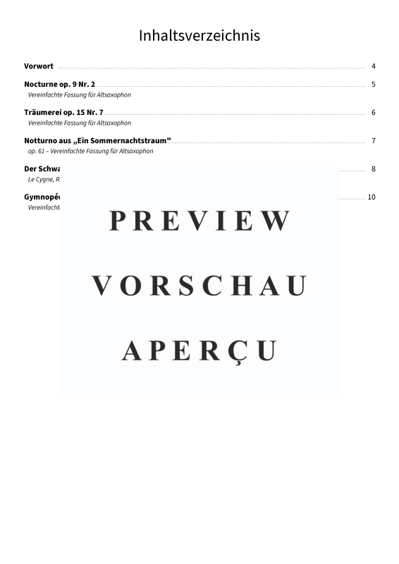Produktgalerie: Seite 5 von 11 Sanfte Klänge auf dem Altsaxophon - Träumereien & zarte Klassik - Vereinfachte Fassungen, , Alt Saxophon Solo und Akkorde