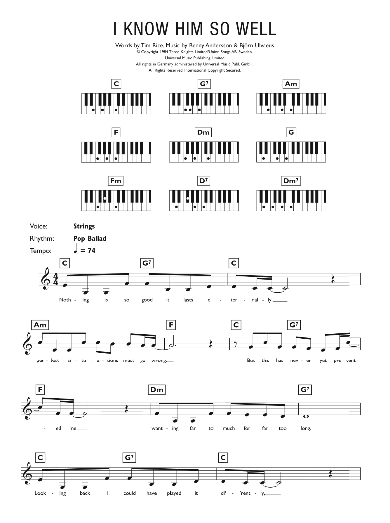 Produktbild zu: I Know Him So Well (from Chess)