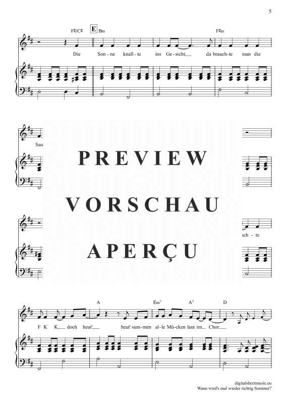 Product gallery: Page 6 of 9 Wann wird’s mal wieder richtig Sommer , Carrell, Rudi, Gesang mit Klavierbegleitung