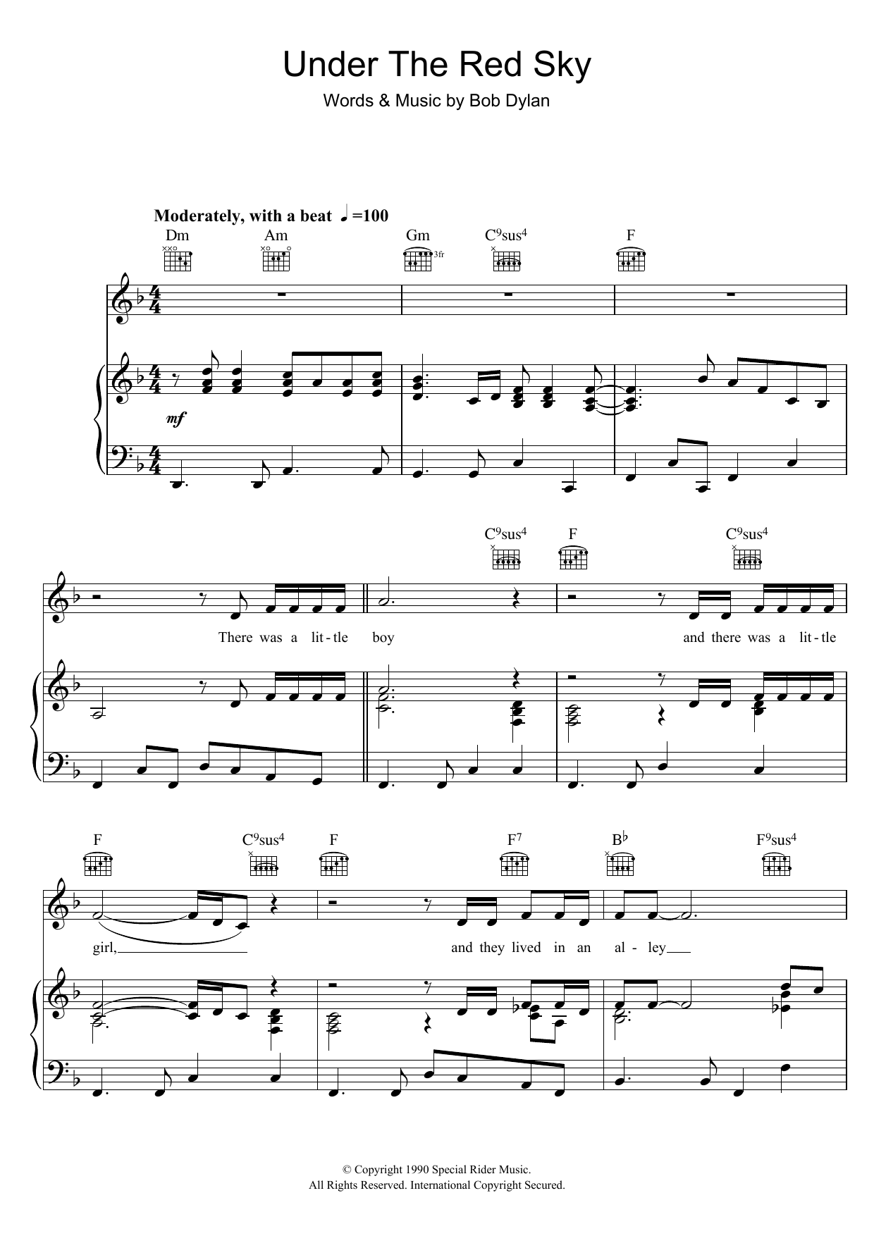 Produktgalerie: Seite 1 von 1 Under The Red Sky, Bob Dylan, Gesang, Gitarre, Klavier