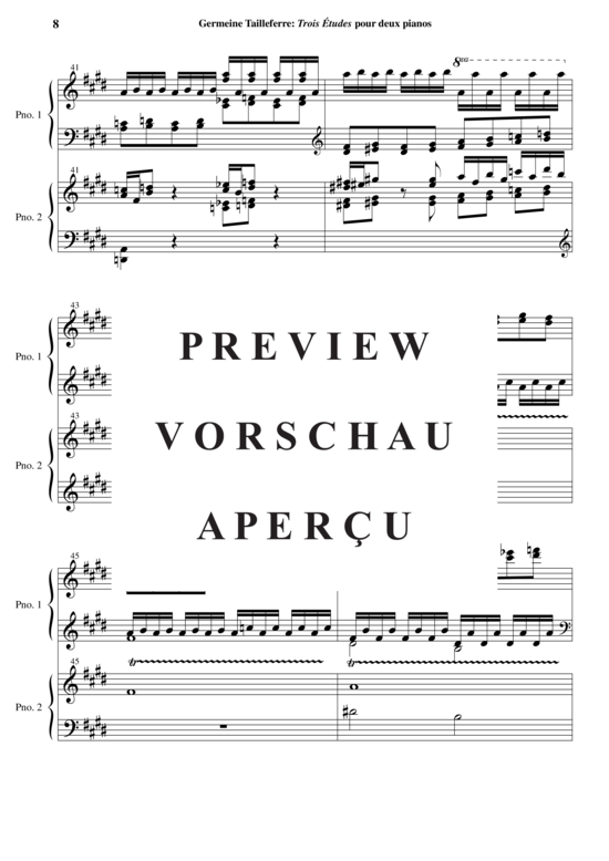 Product gallery: Page 13 of 21 Trois Études , , (two pianos)