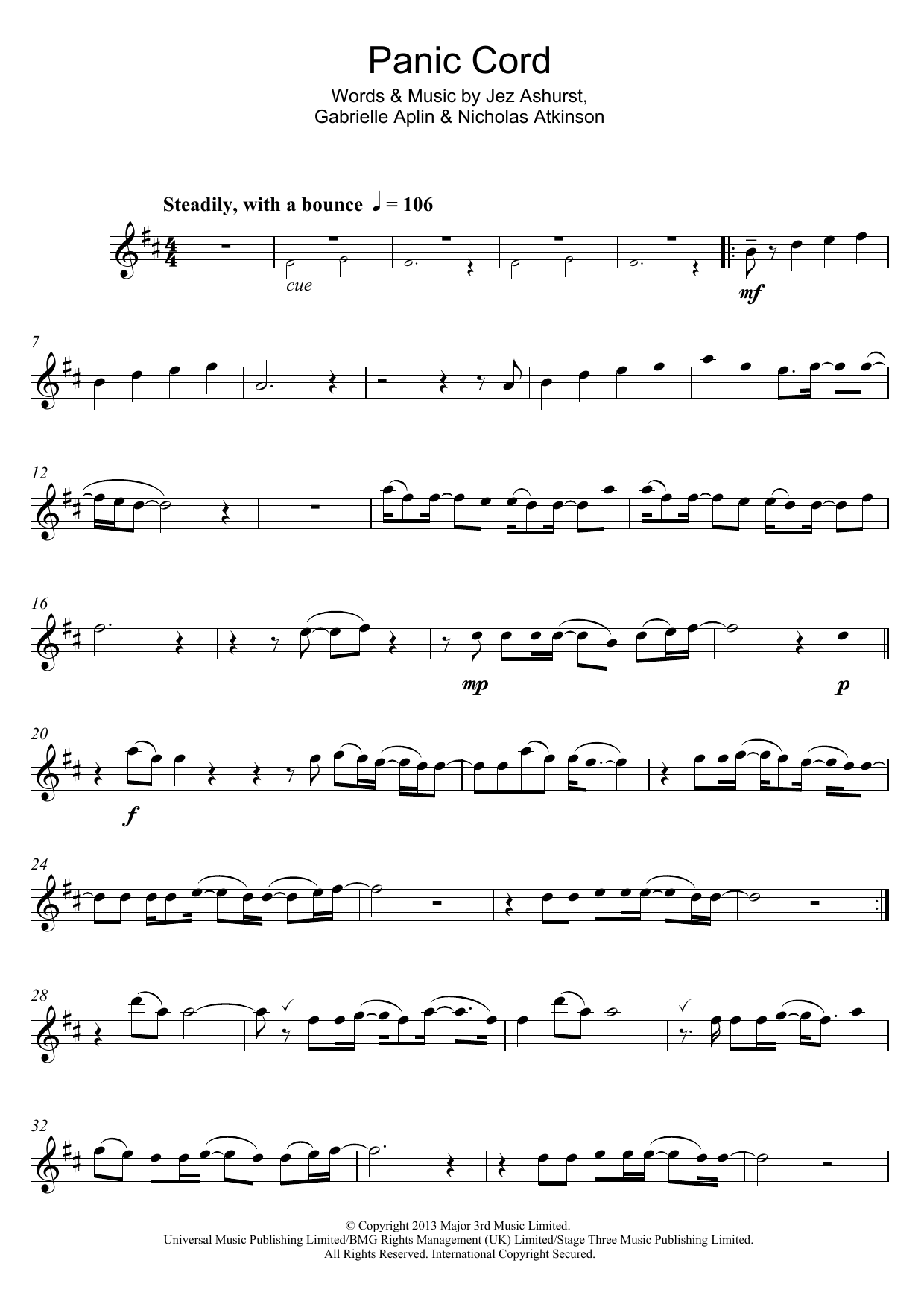 Product gallery: Page 1 of 1 Panic Cord, Gabrielle Aplin