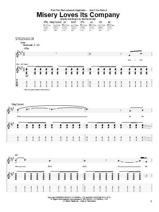 Product gallery: Page 1 of 1 Misery Loves Its Company, The Red Jumpsuit Apparatus