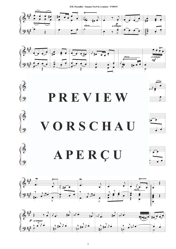 Produktgalerie: Seite 8 von 9 Sonate Nr. 9 in A-Moll, , Klavier Solo
