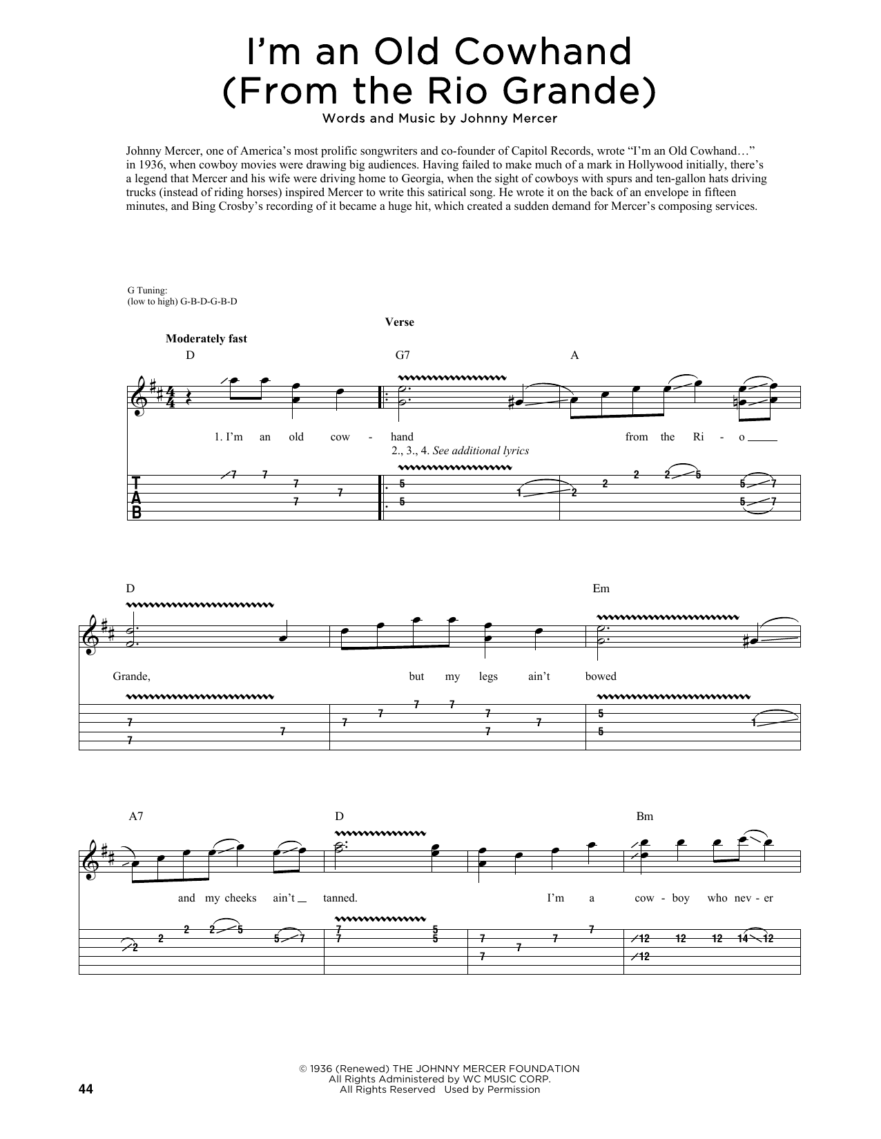 Produktbild zu: I'm An Old Cowhand (From The Rio Grande) (arr. Fred Sokolow)