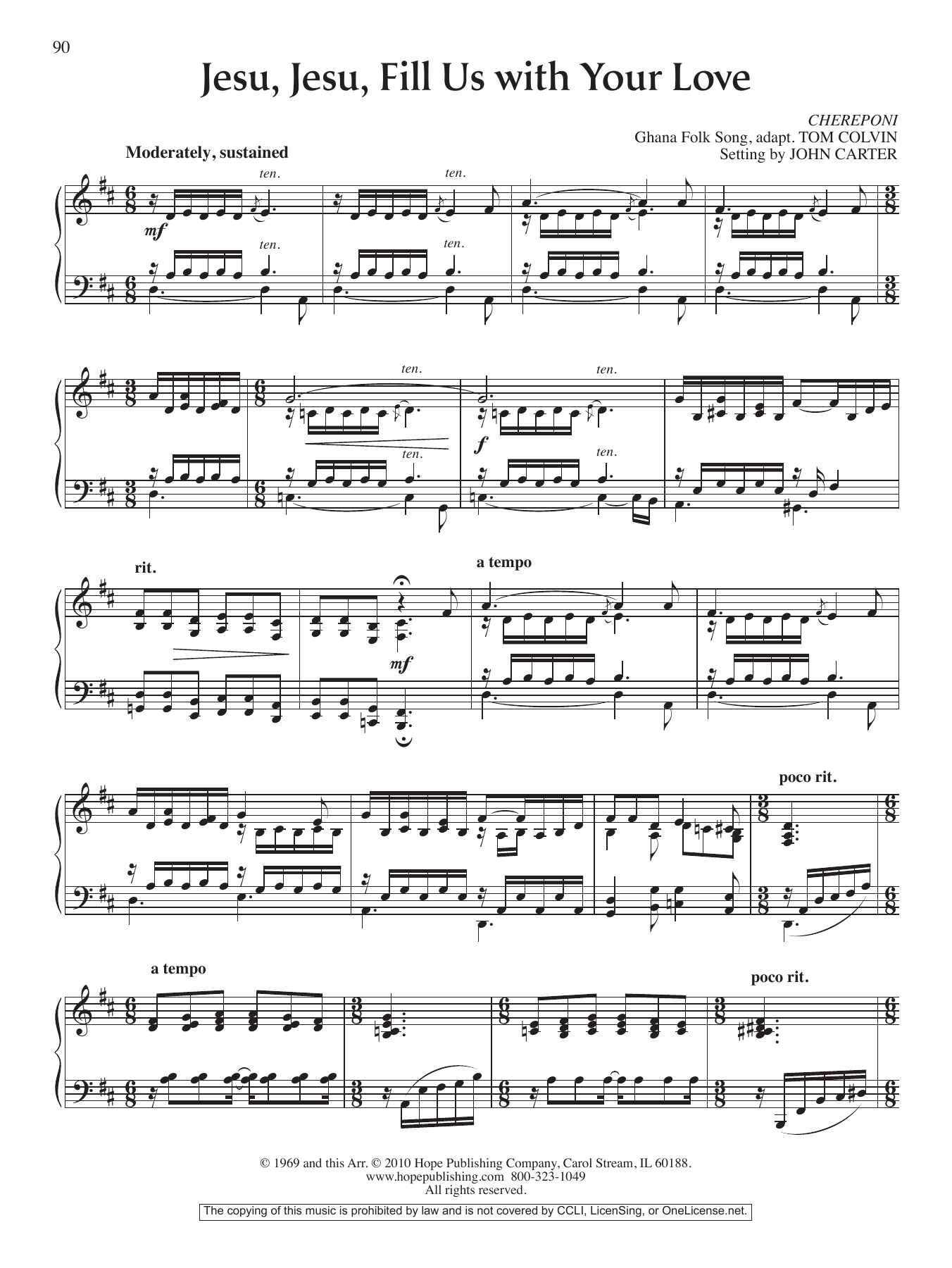 Product gallery: Page 1 of 1 Jesu, Jesu, Fill Us with Your Love, John Carter