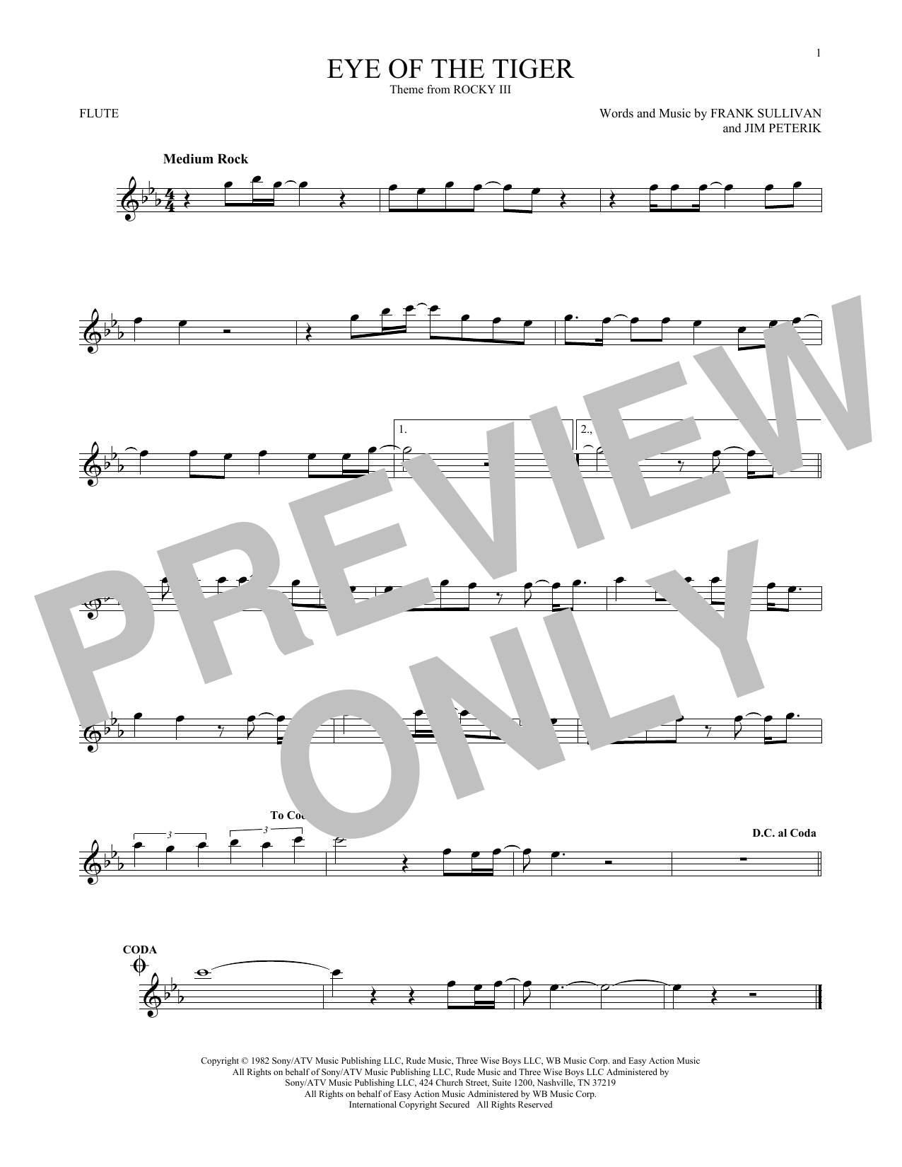 Product gallery: Page 1 of 1 Eye Of The Tiger, Survivor