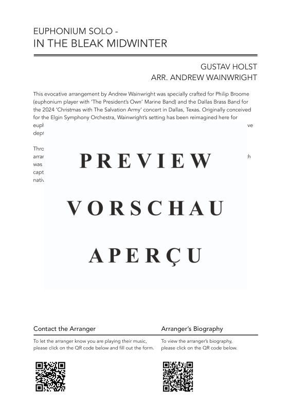 gallery: In the Bleak Midwinter, Philip Broome, Euphonium solo and brass band