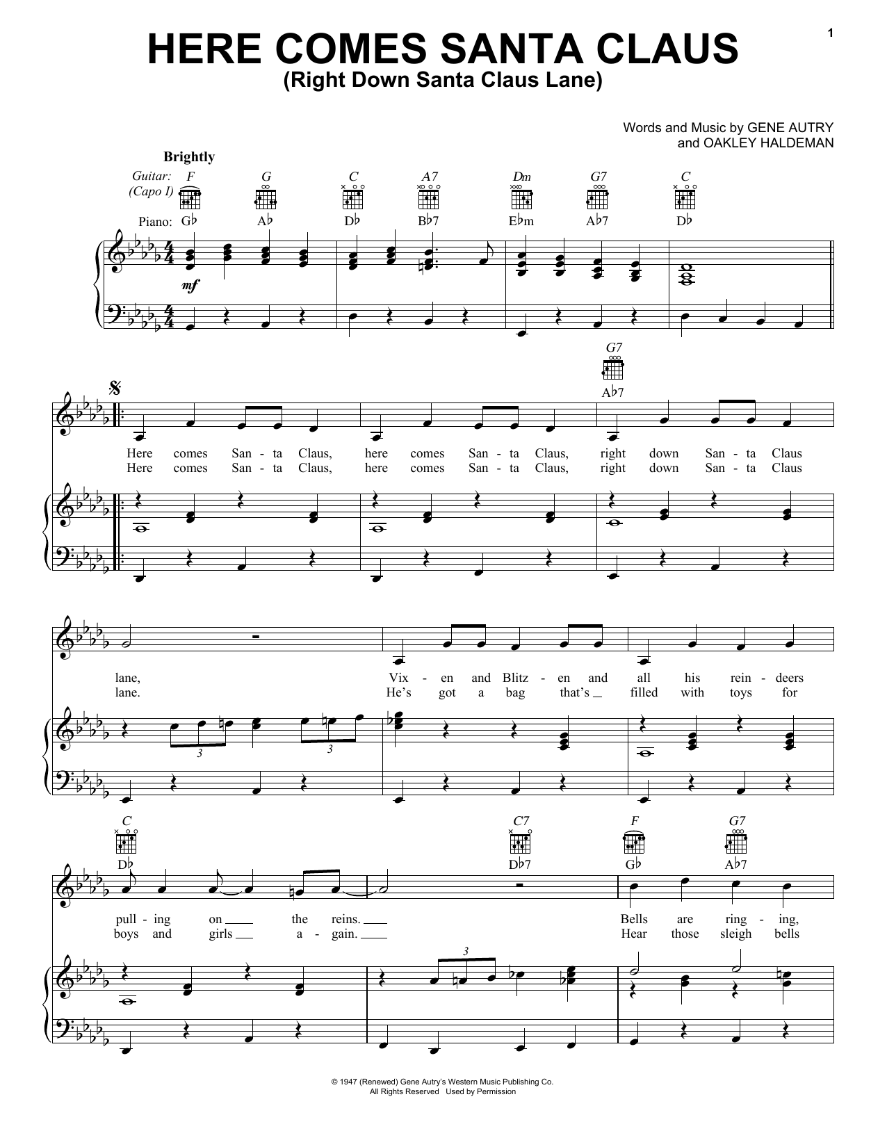 Produktbild zu: Here Comes Santa Claus (Right Down Santa Claus Lane)