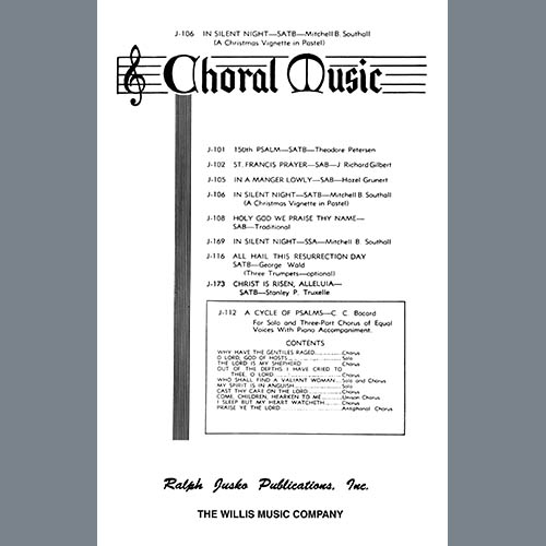 cover: In Silent Night (A Christmas Vignette in Pastel), Mitchell B. Southall, Chor