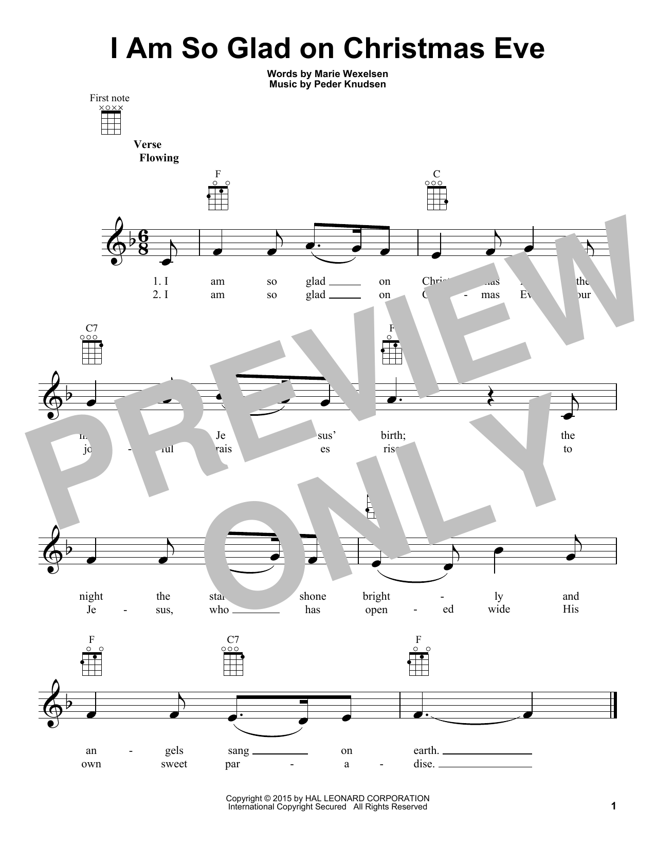 Product gallery: Page 1 of 1 I Am So Glad On Christmas Eve, Marie Wexelsen