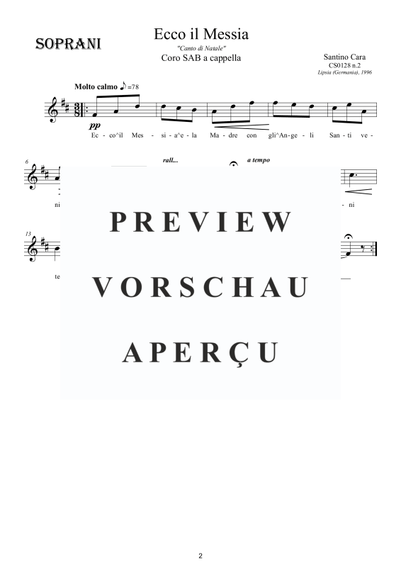 Produktgalerie: Seite 3 von 5 Ecco il Messia - Canto di Natale, , Gemischter Chor SAB