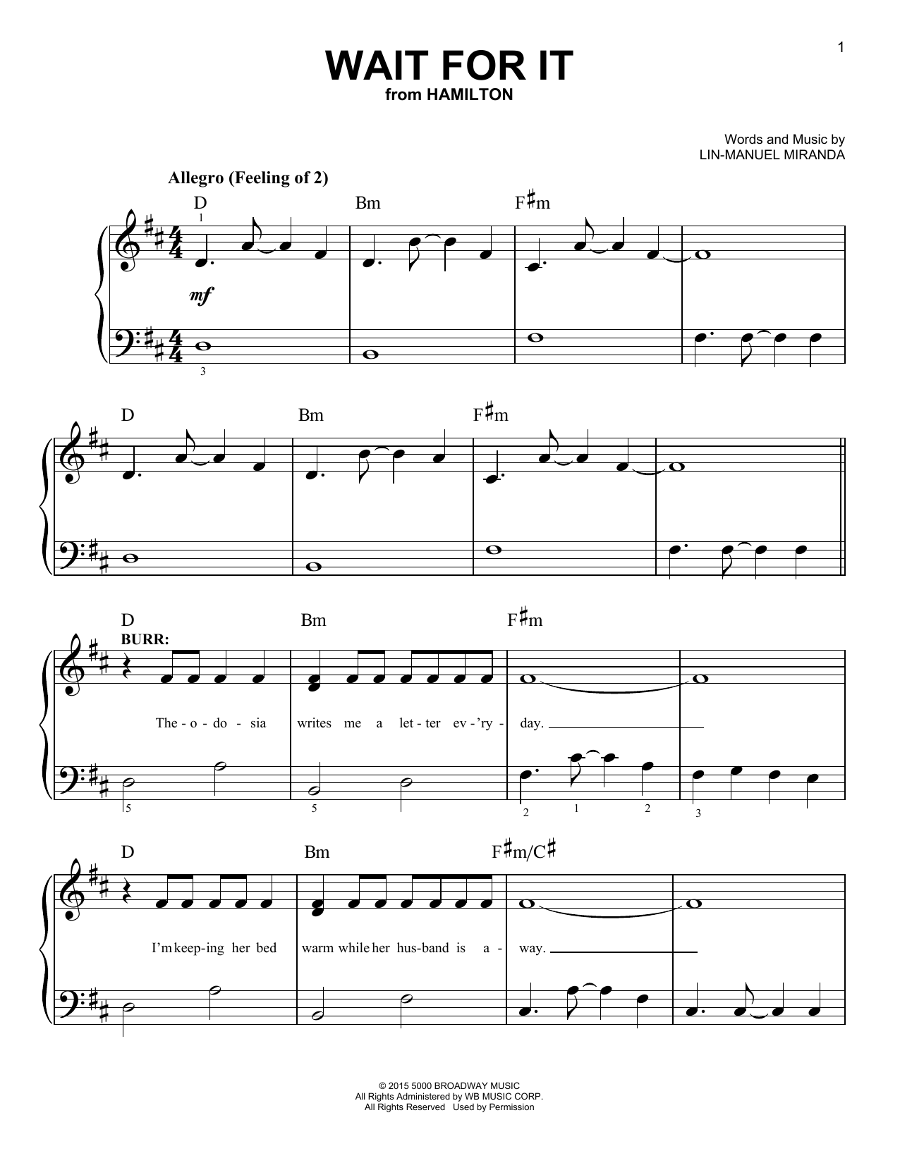 Produktbild zu: Wait For It (from Hamilton)