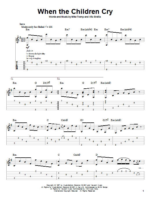 Produktgalerie: Seite 1 von 1 When The Children Cry, White Lion, Gitarre