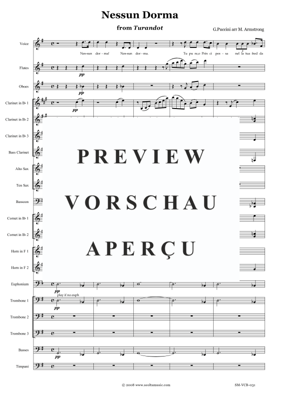 Produktgalerie: Seite 4 von 11 Nessun Dorma (aus Turandot), , Tenor Solo und Concert Band