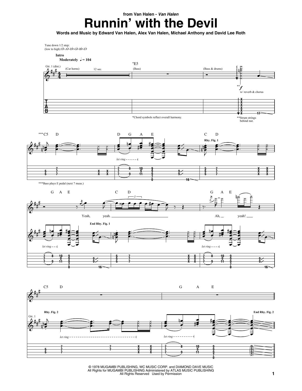 Produktgalerie: Seite 1 von 1 Runnin' With The Devil, Van Halen, Gitarre