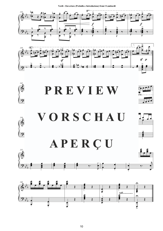 Produktgalerie: Seite 11 von 11 Ouvertüre (Preludio e Introduzione) aus I Lombardi - Piano Version, , Klavier Solo