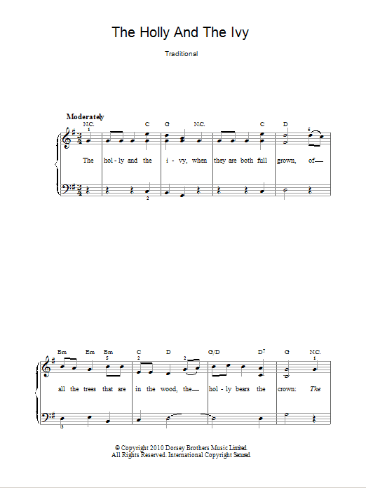 Produktgalerie: Seite 1 von 1 The Holly And The Ivy, Traditional, Klavier