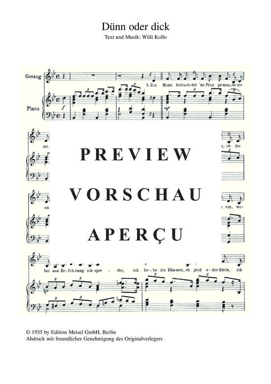 Produktgalerie: Seite 4 von 5 Dünn oder dick, 	, Klavier und Gesang