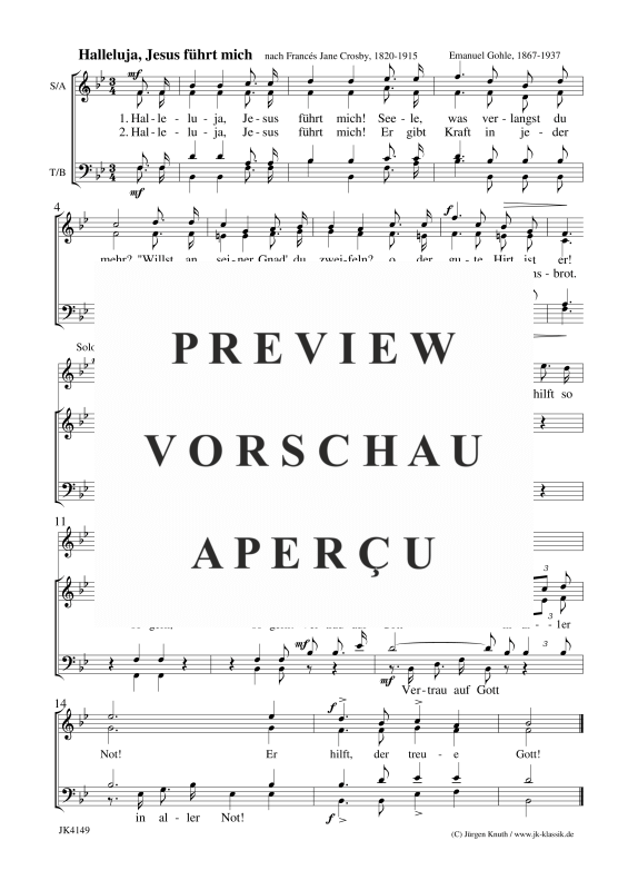gallery: Halleluja, Jesus führt mich, , Gemischter Chor