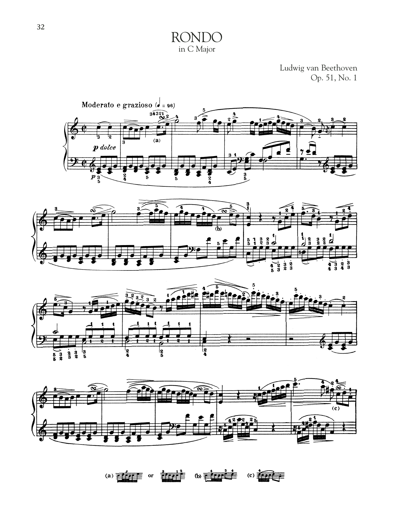Product gallery: Page 1 of 1 Rondo In C Major, Op. 51, No. 1, Ludwig Van Beethoven