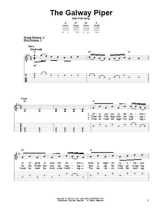 Product gallery: Page 1 of 1 The Galway Piper, Irish Folksong